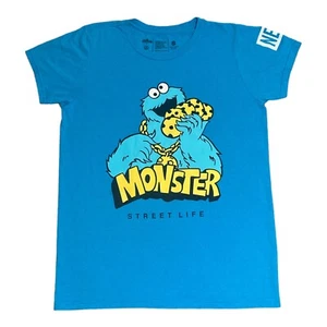 NEFF COOKIE MONSTER T SHIRT BLU UOMO SMALL S STREET LIFE SESAME STREET - Foto 1 di 9
