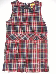 Girls R/K Multi-Color Plaid Uniform Jumper Dress Reg. &plus Sizes 3 - 14 1/2 - Picture 1 of 6
