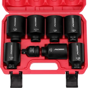 SAE Deep Impact Socket Set 8-Piece 1/2-inch Drive Wheel Axle Nut Wrench Large... - Picture 1 of 12