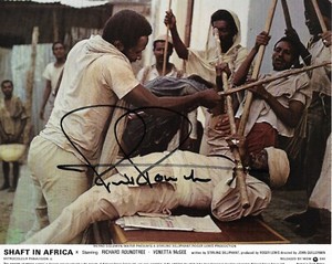 Richard Roundtree "SHAFT in AFRICA" Rare 10x8 Lobby Card Signed  COA 25283
