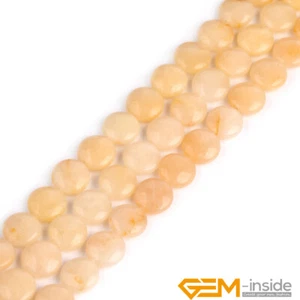 Natural Coin Spacer Loose Beads Assorted Stones For Jewelry Making Strand 15" YB - Picture 1 of 262