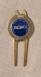 Vintage Reno Golf Divot Tool Brass - Picture 1 of 4