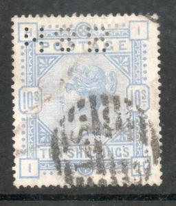GB SELLOS QV 1884 SG182 ESCASOS 10/- Cobalto Cat £8250 - Imagen 1 de 1