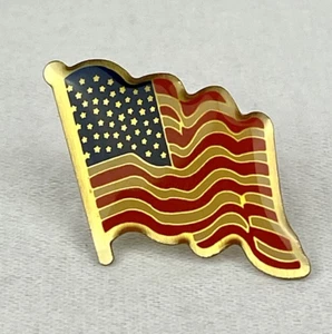 Antique Vintage Large United States Waving American Flag Lapel Pin Pinback USA - Picture 1 of 5