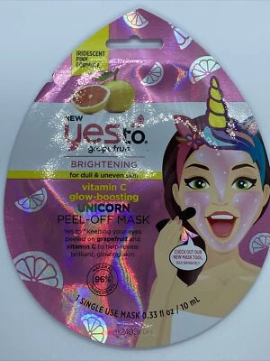 Yes To Grapefruit Brightening Vitamin C Glow-Boosting Unicorn Peel Off Face Mask Foto 1 de 4