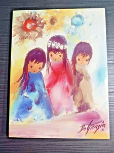 AZULEJO DE CERÁMICA 8x6 arte de pared o escritorio Ted DeGrazia Little Queen and Her Maidens de colección - Imagen 1 de 22