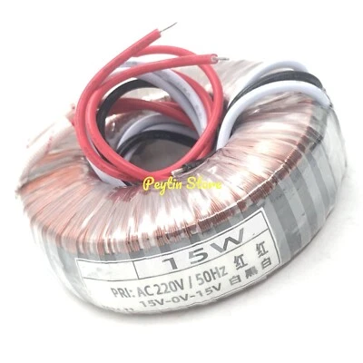 1Pc 15W Input 220V Output 15V-0-15V Audio Equipment Ring Transformer - Image 1 of 3