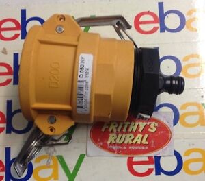 IBC TANK Adapter 50mm 2" F/MALE Camlock + 12mm Snap Garden Hose Fitting D 050 NY