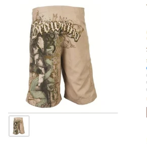Youth Browning Board Shorts Khaki Boys Kids Buckmark Logo S M L XL - Picture 1 of 1