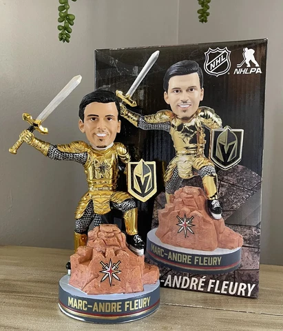 MARC ANDRE FLEURY Vegas Golden Knights NHL Thematic Stone & Sword Bobblehead NIB Cover