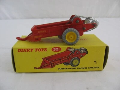 Meccano Dinky Toys 1/50 Diecast Red Massey Harris Manure Spreader #321 New! - Image 1 of 4