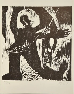 Ute Schwagmeyer / Holzschnitt / handsigniert/ 150 Exemplare / von 1989 /1 - Bild 1 von 2