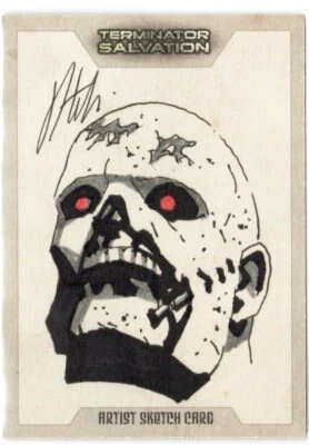 Terminator Salvation Topps 2009 1/1 Artist Sketch Card Robert Teranishi - Image 1 of 2