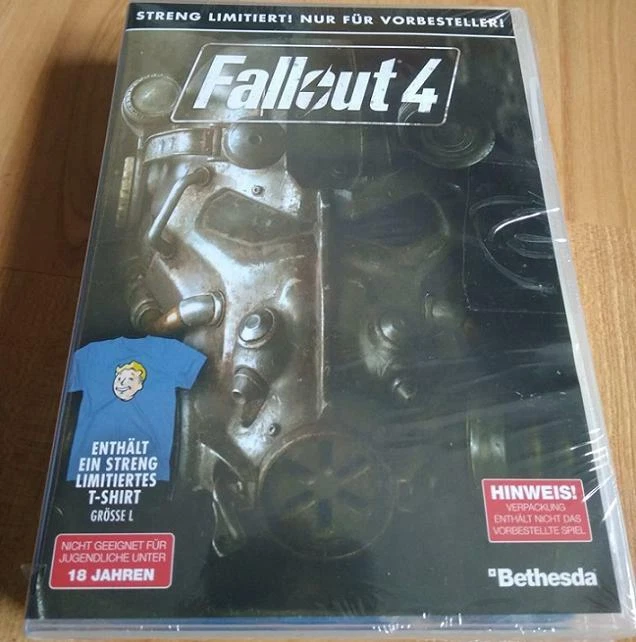 FALLOUT 4 T-SHIRT PROMO LIMITIERTE AUFLAGE BETHESDA UNBENUTZT TOP RAR