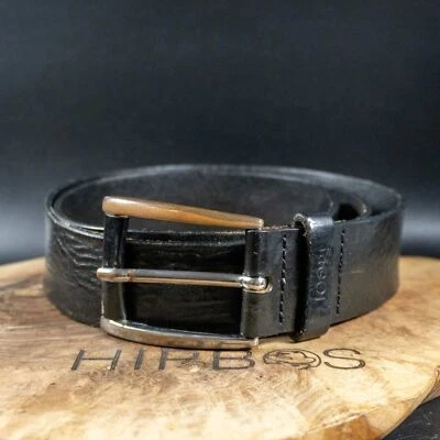 Joop Hombres Cinturón Clásico Cuero Jeans Cinturón Negro Talla 32 - Imagen 1 de 4