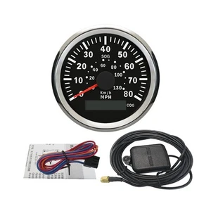 85mm Waterproof 80 MPH GPS Speedometer Speed Gauge Kit with Course for Marine... - Picture 1 of 6