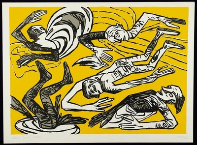 DDR/Nachwende. "Kleines Bad" 1992 Siebdruck Wolfgang SMY (*1952 D) handsigniert - Bild 1 von 4