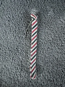 Vintage KEN Krawatte Streifen gestreift mit Pin #786 Samstag Datum 60er Jahre - Bild 1 von 3