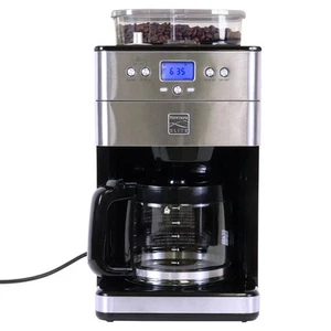 Kenmore Elite 12c Grind and Brew Stainless Steel Drip Coffee Maker Brown: - Picture 1 of 10