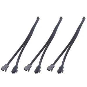 3 StüCk PWM LüFter Splitter Kabel 2-Wege 4Pin Y HüLsen VerläNgerung  Kabel 7865 - Bild 1 von 3