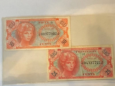 Military Payment Certificate Series 641, 25 & 50 Cent Vietnam Era - Image 1 of 4
