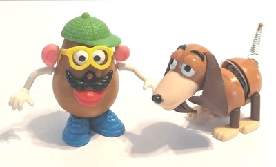 Disney Toy Story Slinky Dog & Mr Potato Head Llavero Figura 1995 Diversión Básica Foto 1 de 4