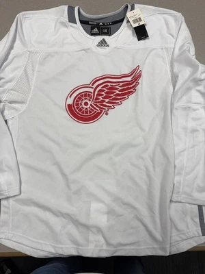 Detroit Red Wings Adidas Practice Jersey - White - Size 58 - Image 1 of 4