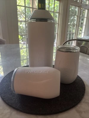 Enfriador de vino y champán Vinglace con 2 vasos de vino juego de regalo - color piedra Foto 1 de 2