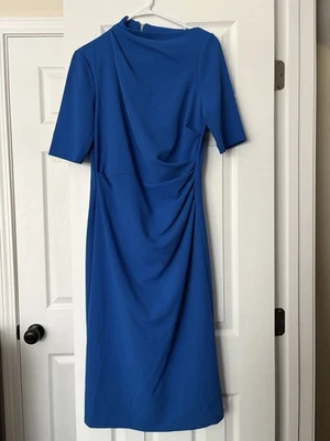 Maggy London Women's Short Sleeve Midi Dress Blue, Size 8 - Image 1 of 4