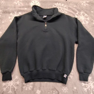 Sudadera Henley De Colección Años 90 Russell Athletic Para Hombres M Desteñida En Blanco 1/4 Cremallera México  Foto 1 de 4