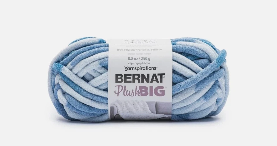 Bernat Plush Big Yarn 8.8oz "Clouded Blue"