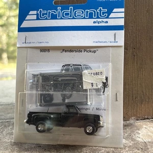 Trident Fenderside Pickup Stepside Black HO 1:87 Scale 90015 New in Blister - Picture 1 of 3
