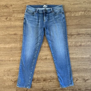 Eileen Fisher Jeans Women 8P Blue Organic Cotton Stretch Denim Skinny - Picture 1 of 9