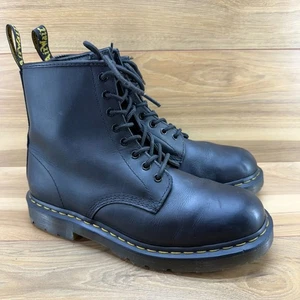 Botas de seguridad Dr Martens para hombre talla 12 cuero negro punta suave combate con cordones - Imagen 1 de 12