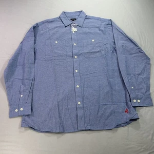 NEW J Peterman Shirt Mens Large Blue Button Up Casual Minimalist Utility Classic - Picture 1 of 11