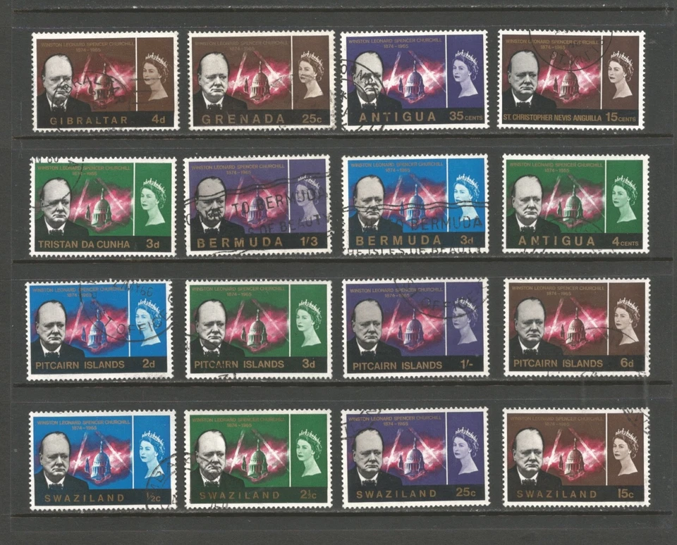 Commonwealth 1966 Churchill Omnibus, used selection of sets and singles - Image 1 of 1