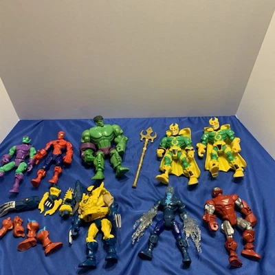 Hero Mashers Marvel 2013 8 figuras Hulk Wolverine Loki, Iron Man, Spider-Man Foto 1 de 4