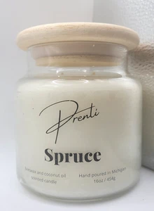 Prenti Kerze - Fichte - Bienenwachs und Kokosöl - handgegossen - 16 oz - Bild 1 von 6