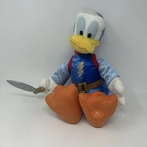 Disney Store Prinz Donald Entenritter Stofftier Plüsch blau Kostüm Schwert MÄNGEL - Bild 1 von 9