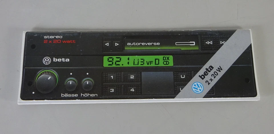 Manuale Di Istruzioni Volkswagen VW Radio Autoradio Beta Stand 10/1990 - Immagine 1 di 1