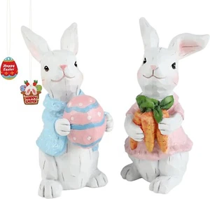 Easter Decorations Bunny Figurines Decor, Easter Decor for The Home Table Center - Picture 1 of 7