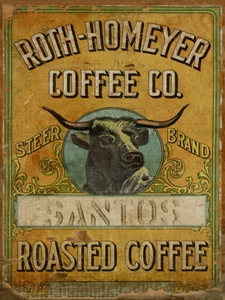 PÓSTER PUBLICITARIO ROTH-HOMEYER COFFEE COMPANY - Imagen 1 de 1