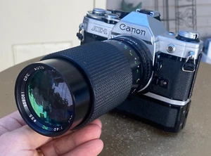 CANON AE-1 35mm Film Camera w/80-200mm Lens & Winder A - Picture 1 of 9