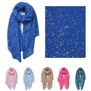 Boutique Wrinkle All Seasons Woman Lady Girl Spot pattern Glitter Scarf - Picture 1 of 16