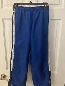 Old Navy Boys Ankle Zip Pants Blue White Stripe SZ LRG Basketball Pants - Picture 1 of 11