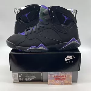 Size 8.5 - Air Jordan 7 Retro PE Ray Allen Purple Grey Black Suede (304775-053) - Picture 1 of 8
