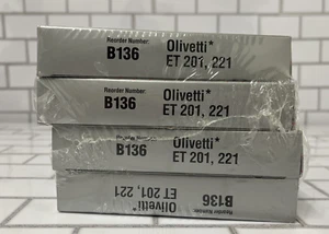 NU-KOTE B136 OLIVETTI ET201, 221 CINTA DE REPUESTO NEGRA *4 PAQUETES *TOTALMENTE NUEVA - Imagen 1 de 7