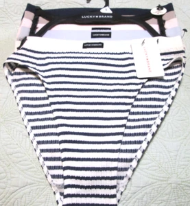Lucky Brand Damen 5er Pack High Waist nahtlose Bikini Unterwäsche-Gr. S-gerippt Neu mit Etikett-60 - Bild 1 von 7
