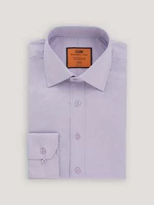 Popeline Oberhemd | Knopfmanschette | 100% Baumwolle | Flieder - Bild 1 von 2