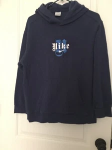 Nike Boys Hoodie Sweatshirt Pullover Size Large Blue Hood - Picture 1 of 8